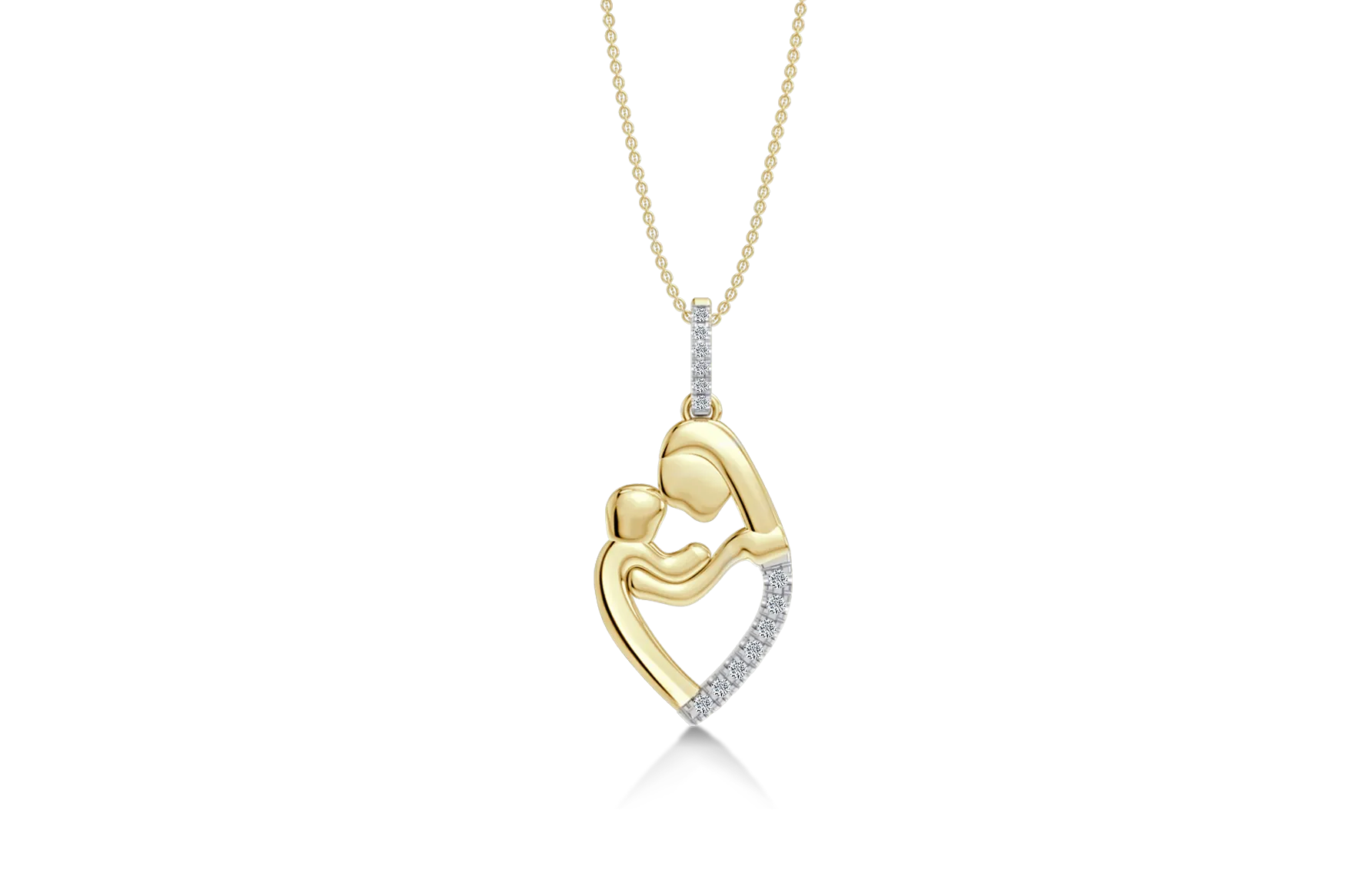 Hearts Together Mother's Day Diamond Pendant | Luxsso