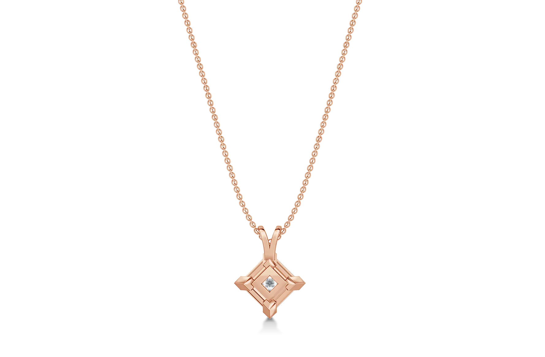 18K White Gold Venetian Princess Diamond Pendant with Chain - Josephs  Jewelers