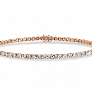 3ct rose gold diamond tennis bracelet