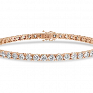 7 CT rose gold diamond tennis bracelet