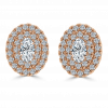 oval halo diamond earrings